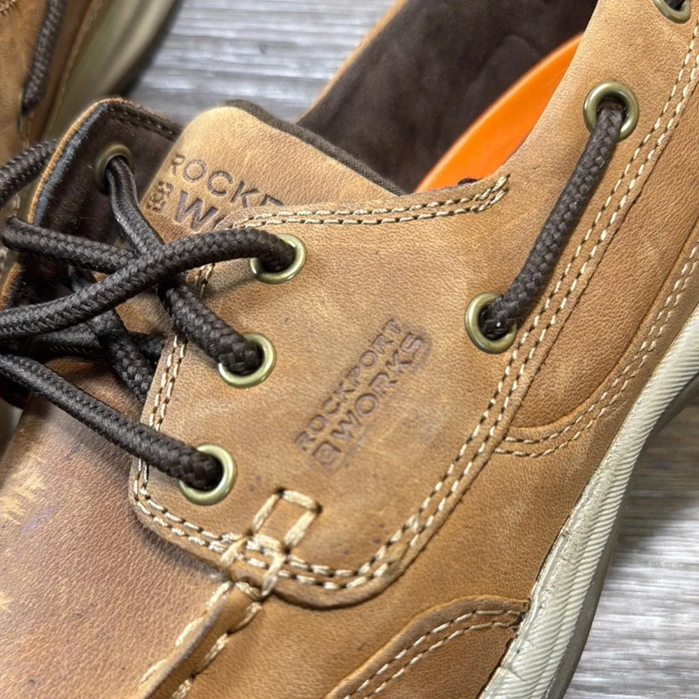 Rockport Brown work  Shoes steel toe shoes size 9.5 wide